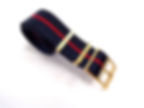 NATO G10® GOLD Twill Adjustable 1pc Single Pass Ballistic Nylon - Navy Red Stripe