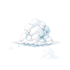 Cloud graphic used in Dog Poo Poo branding for Utah pet waste removal website design