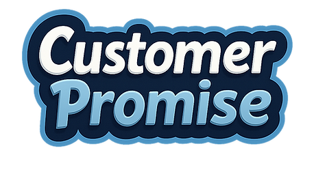 Dog Poo Poo Customer Promise badge highlighting commitment to reliable Utah pet waste removal service