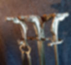 Thumbnail: Brass Horsehead Fireplace Tools Set