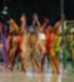 Comissão de frente da Imperatriz Leopoldinense, durante ensaio técnico no Sambódromo do Rio. Foto: reprodução