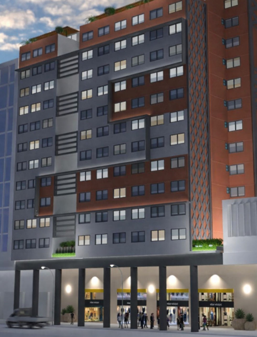 Ilustração do novo prédio da Caixa divulgada pela prefeitura de Niterói