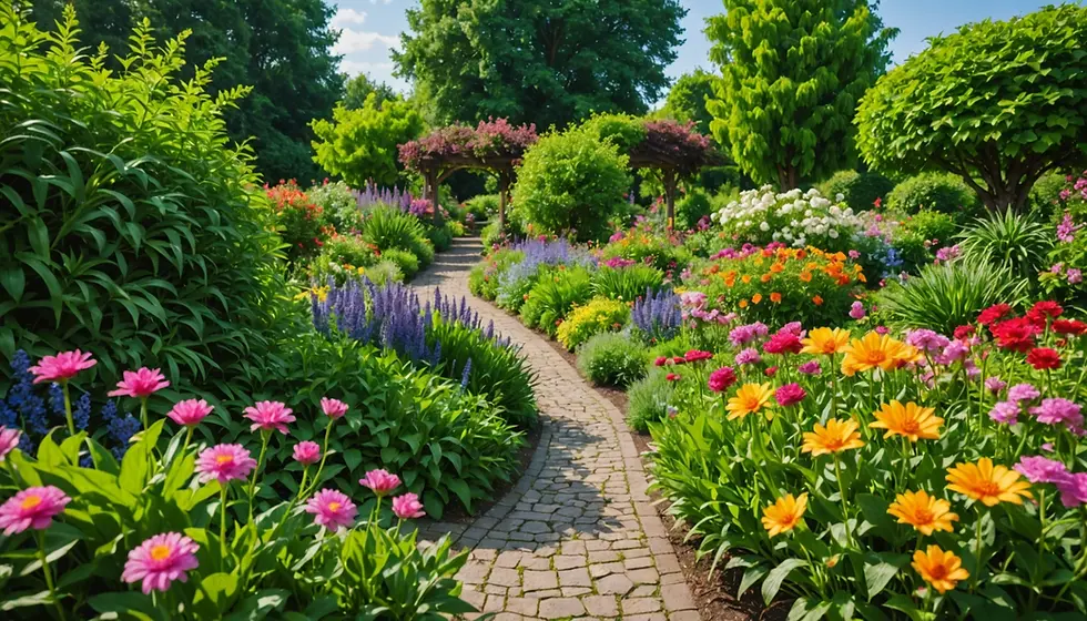A garden and path illustrating the metaphor to nurture and digitally grow brand storytelling.