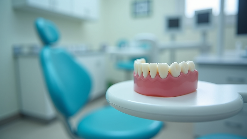 Eye-level view of a dental clinic showing oral appliances