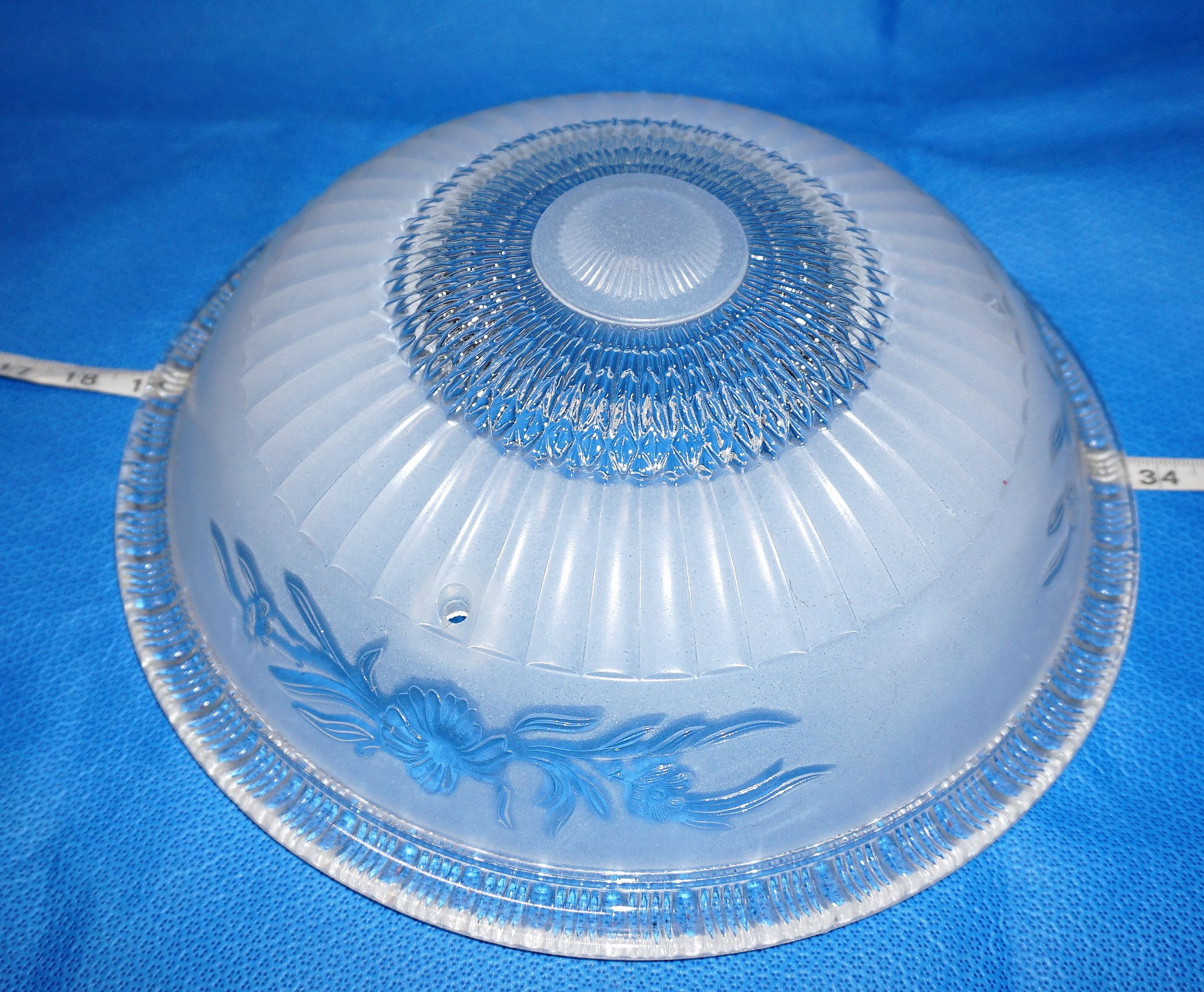 1940s Art Deco Pendant Light Fixture Shade