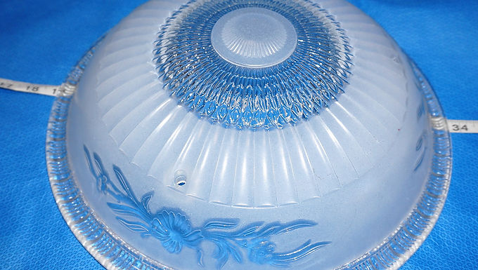 1940s Art Deco Pendant Light Fixture Shade