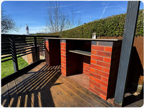 Custom built brick BBQ area in Stok-on-Trent