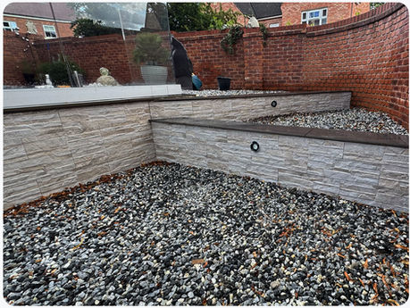 Rock-Face Wall Cladding Installation in Stone, Staffordshire