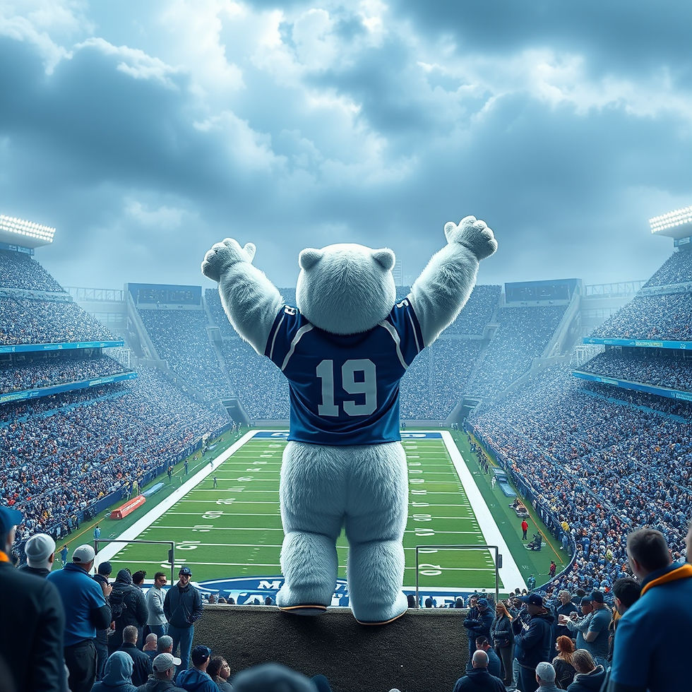 Mobile Igloos Polar Bear Mascot at a football Stadium