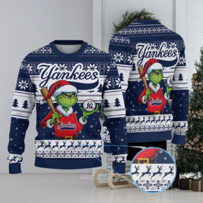 New York Yankees Funny Grinch Christmas Sweater