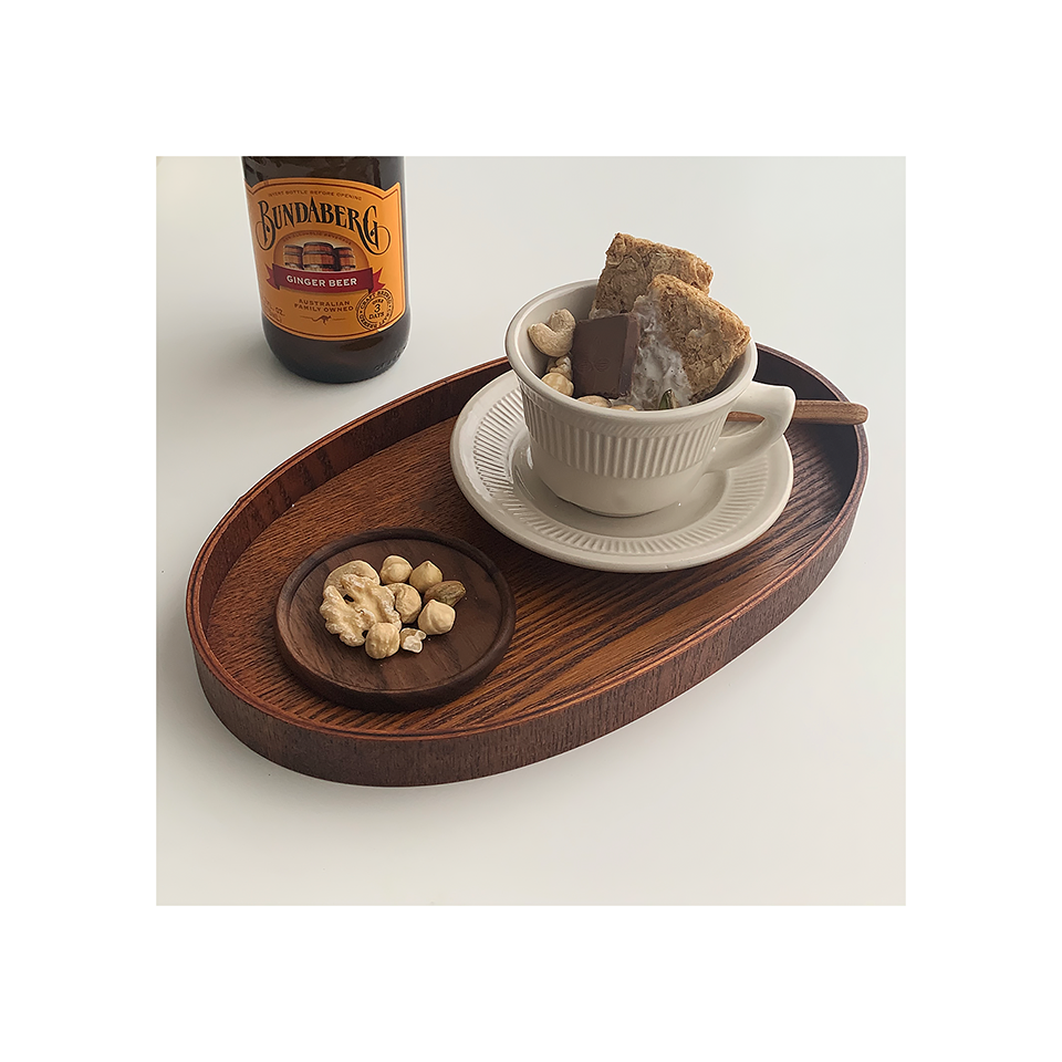 Thumbnail: Unpainted Japanese Walnut Insulated Wooden Coaster