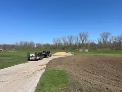 Commercial grading project completed by HCE in Central Indiana