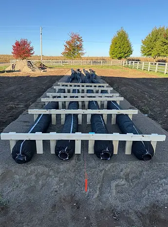 Septic system installation for residential property in Central Indiana