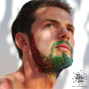 Pride Glitter Beard Pride Make up look