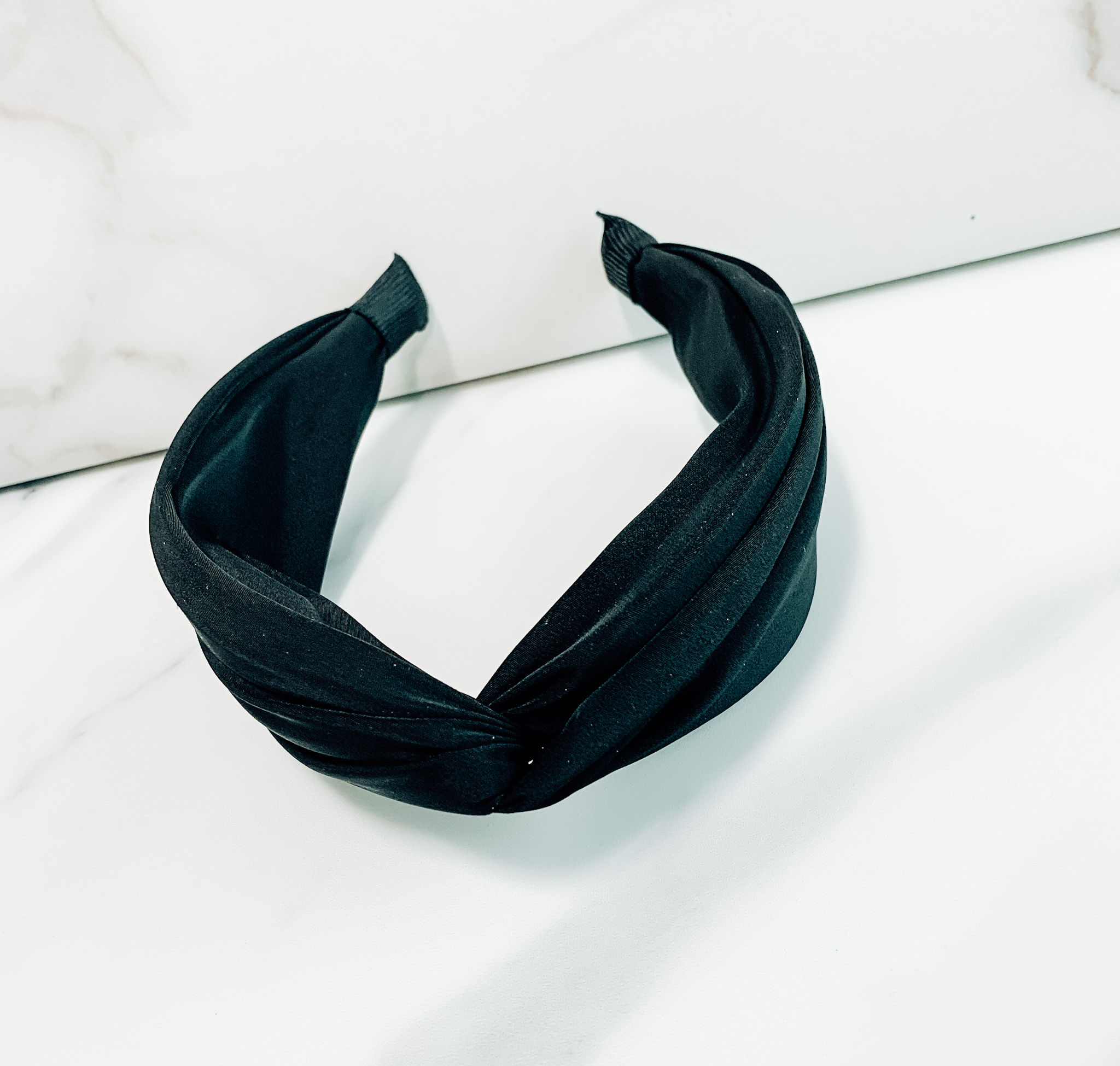 Knot Silky Headband - onyx
