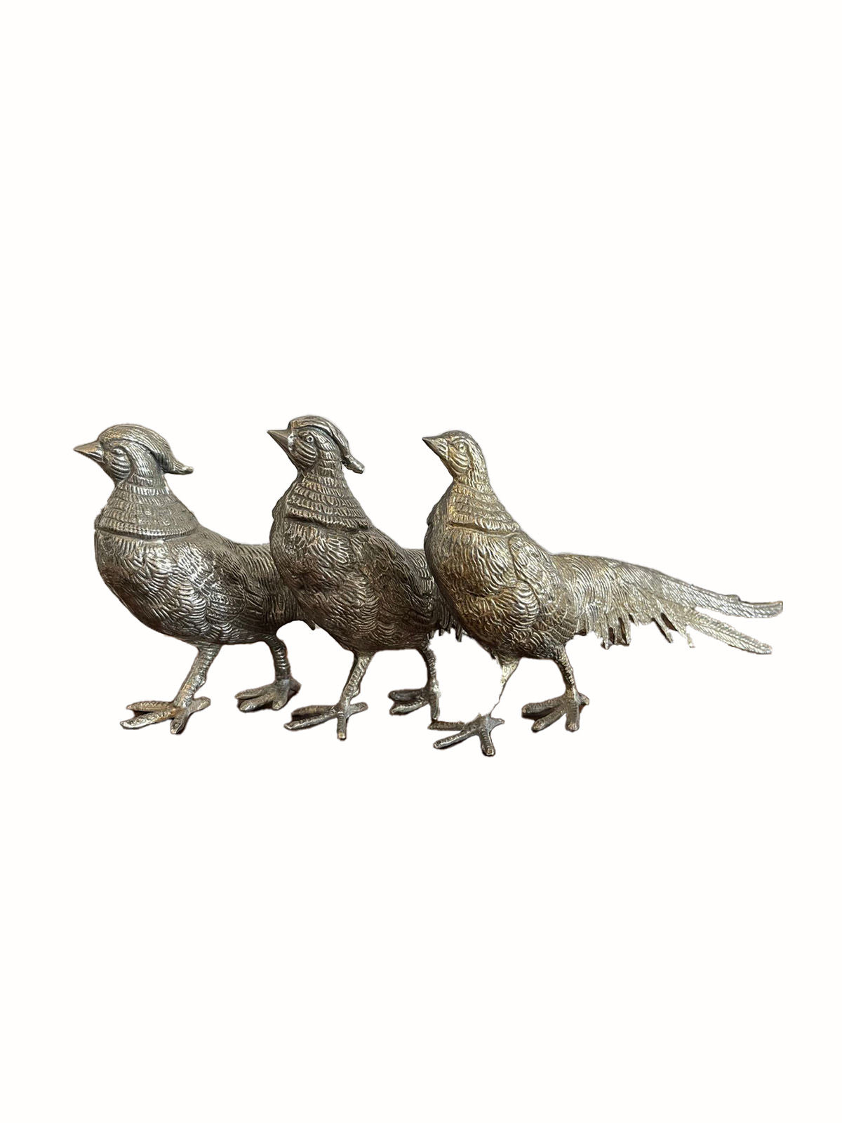 Vintage Brass Pheasant Figurines