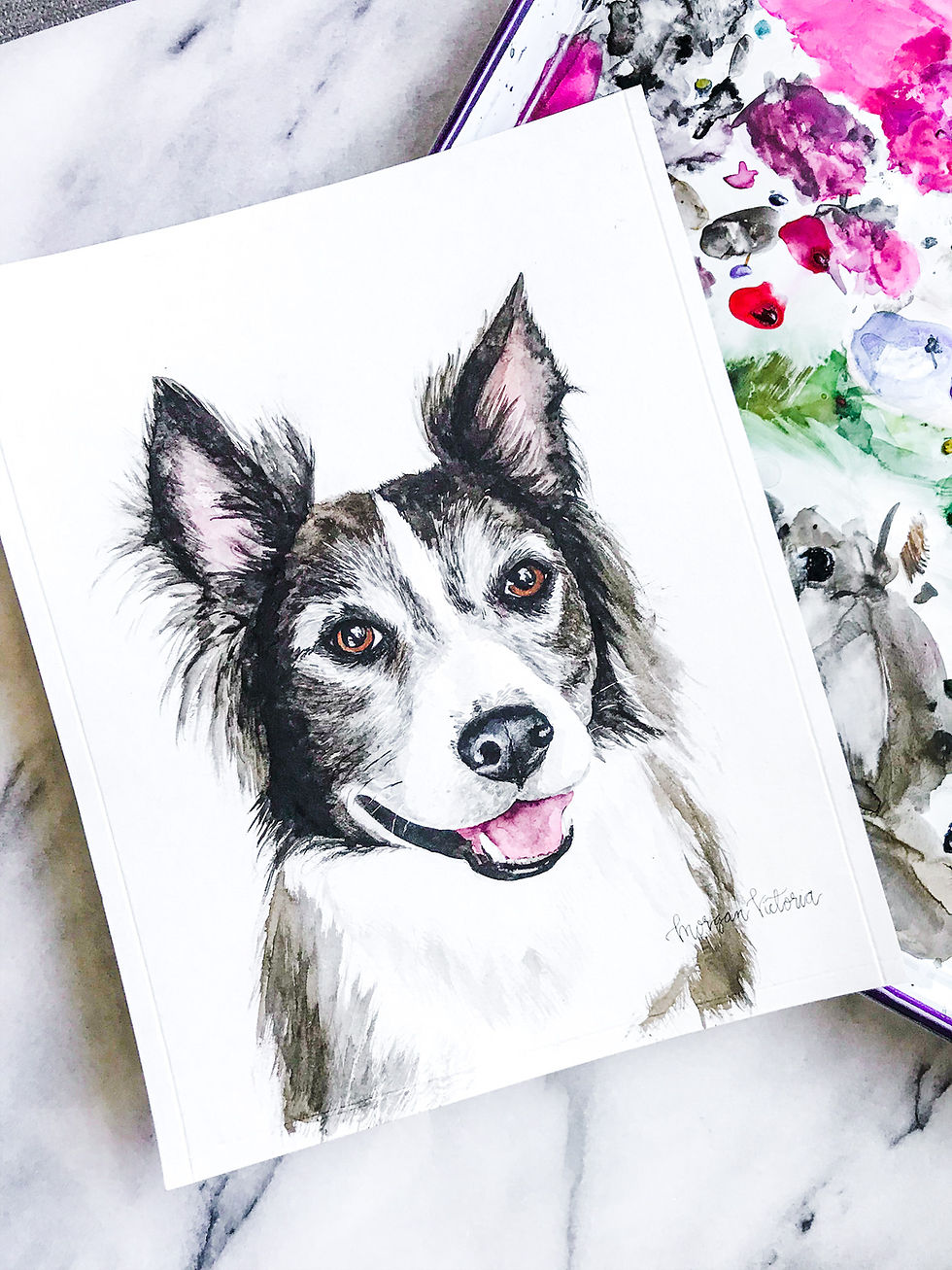 Thumbnail: Custom Pet Portrait- Dog, Cat or Horse