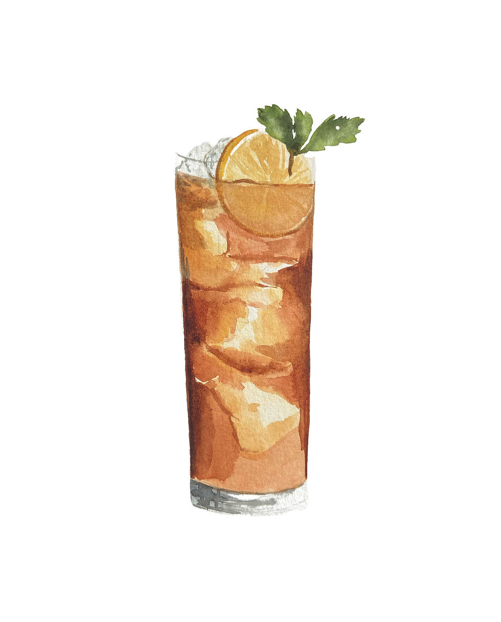 Thumbnail: Long Island Iced Tea Watercolor Art Print