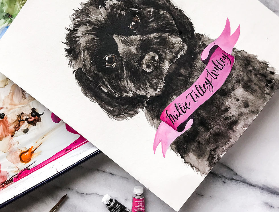 Thumbnail: Custom Pet Portrait- Dog, Cat or Horse