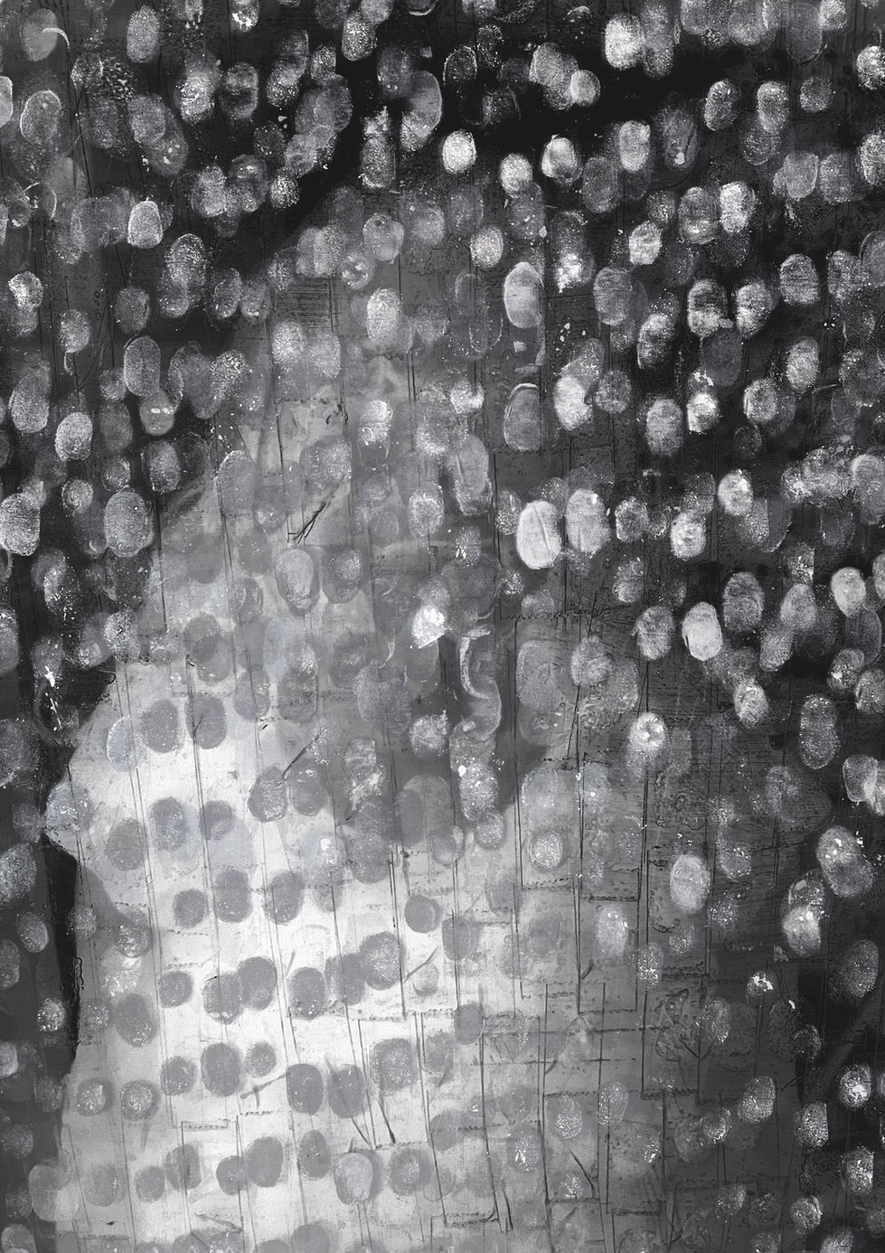 Layered Identities portrait with fingerprints 1