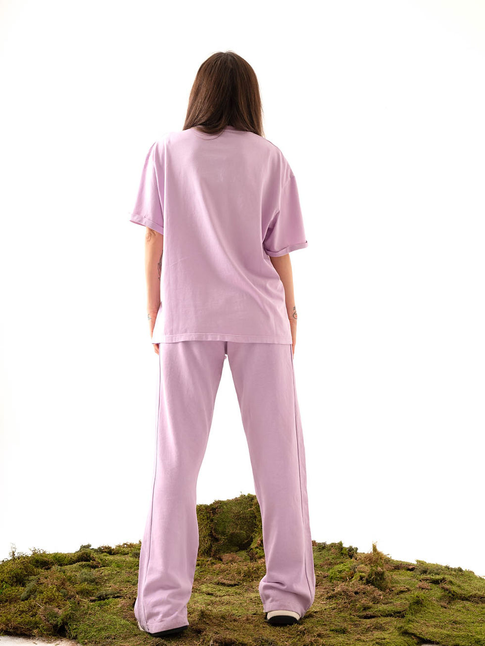 Küçük resim: Basic Oversize Unisex Orchid Bloom T shirt