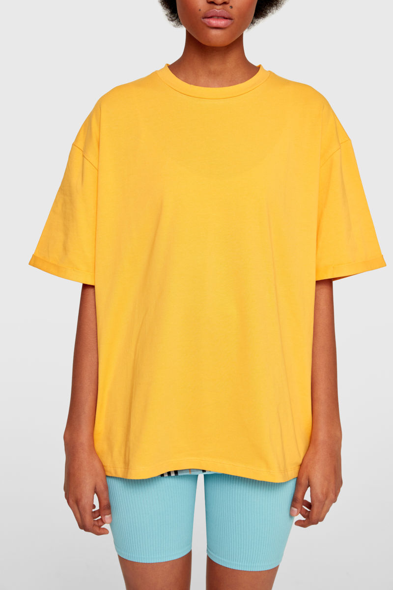 Küçük resim: Oversized Basic Unisex  Sarı T-shirt