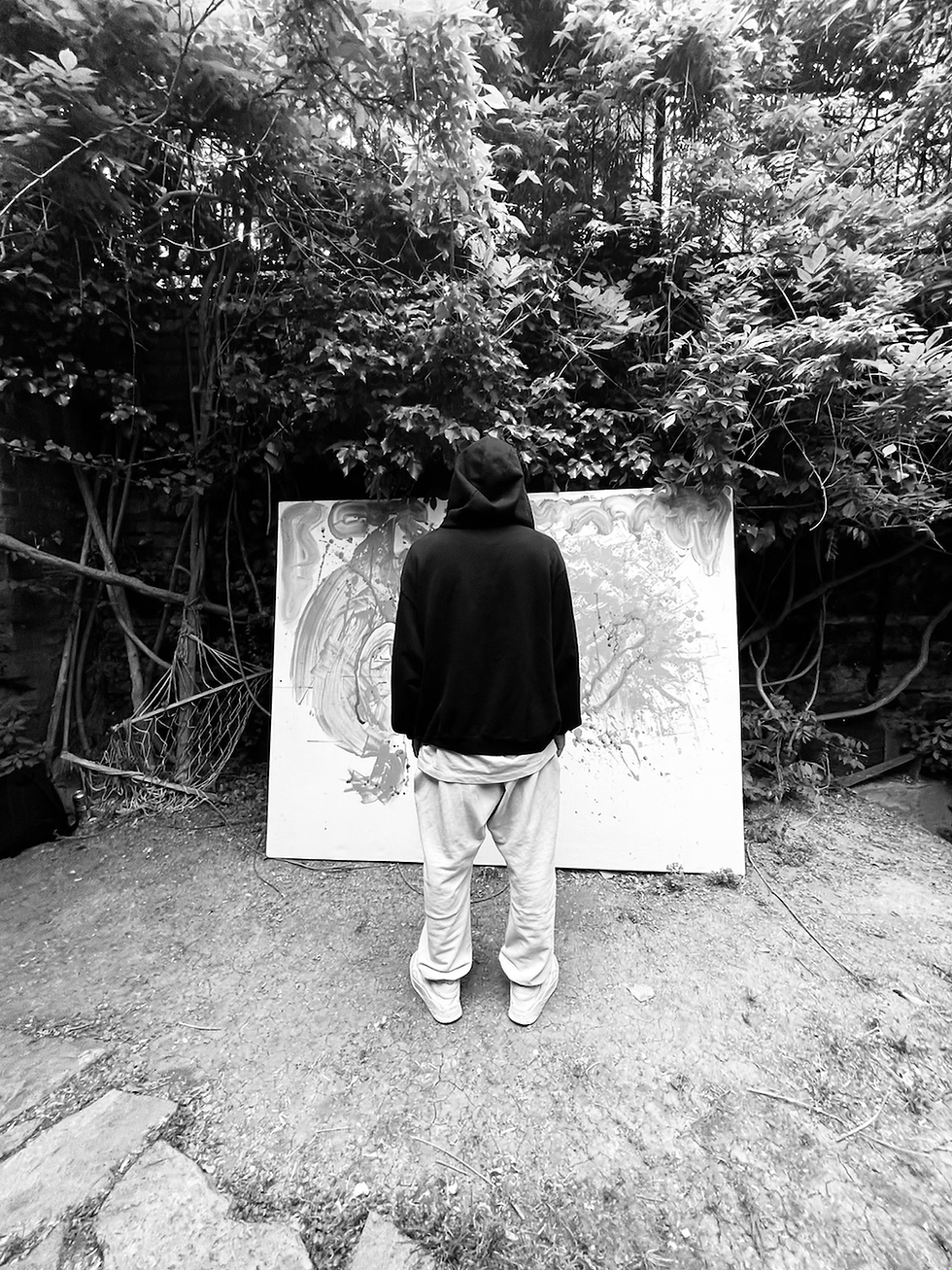 Küçük resim: Basic Oversized Siyah Hoodie 