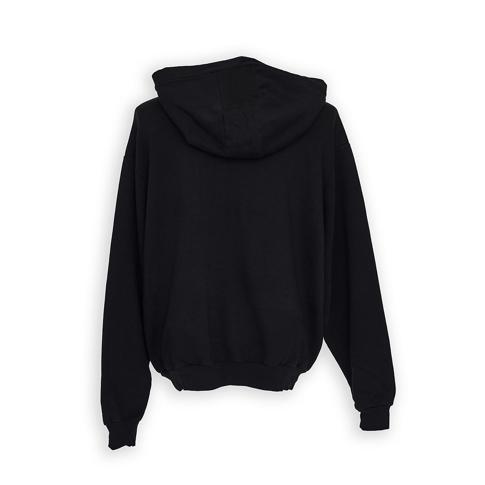 Küçük resim: Basic Oversized Siyah Hoodie 