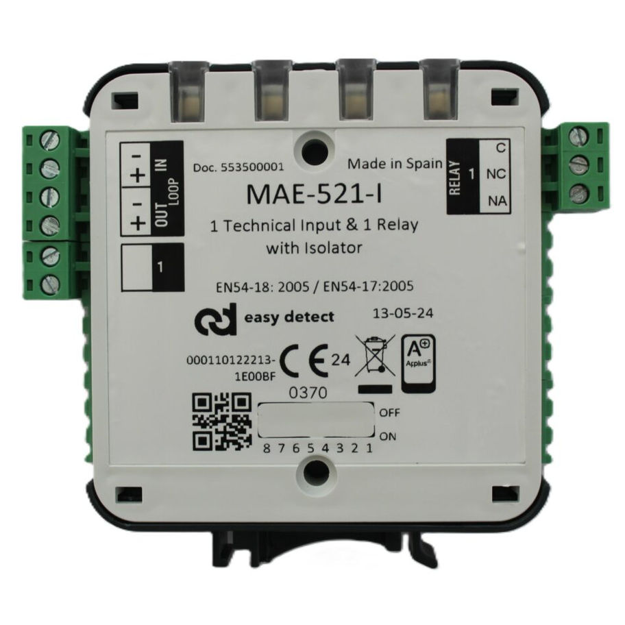 Module analogique avec 1 entrée et 1 sortie isolateur MAE-521-I-3