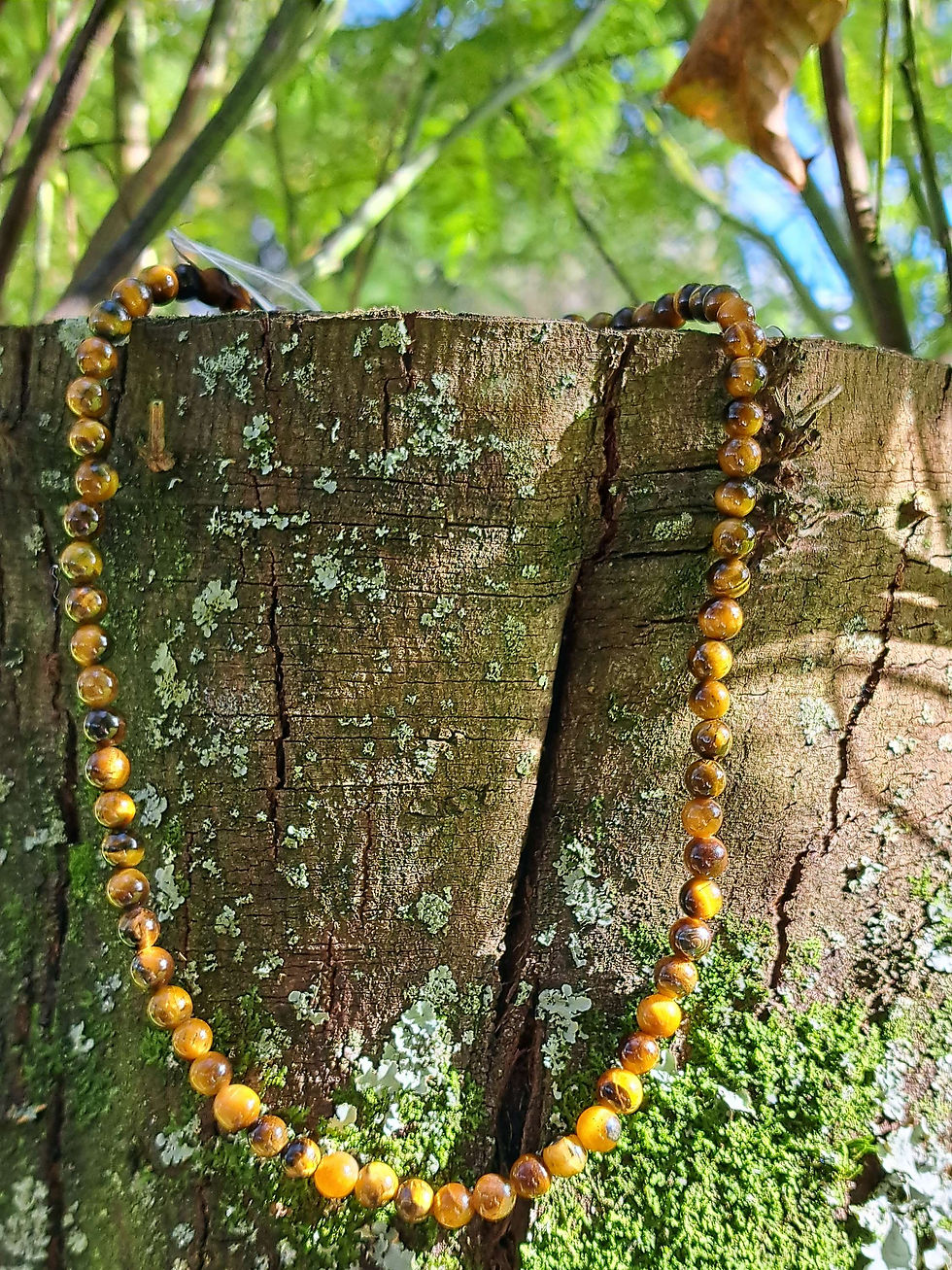 Miniature : Collier Boule 06 mm Œil de Tigre A