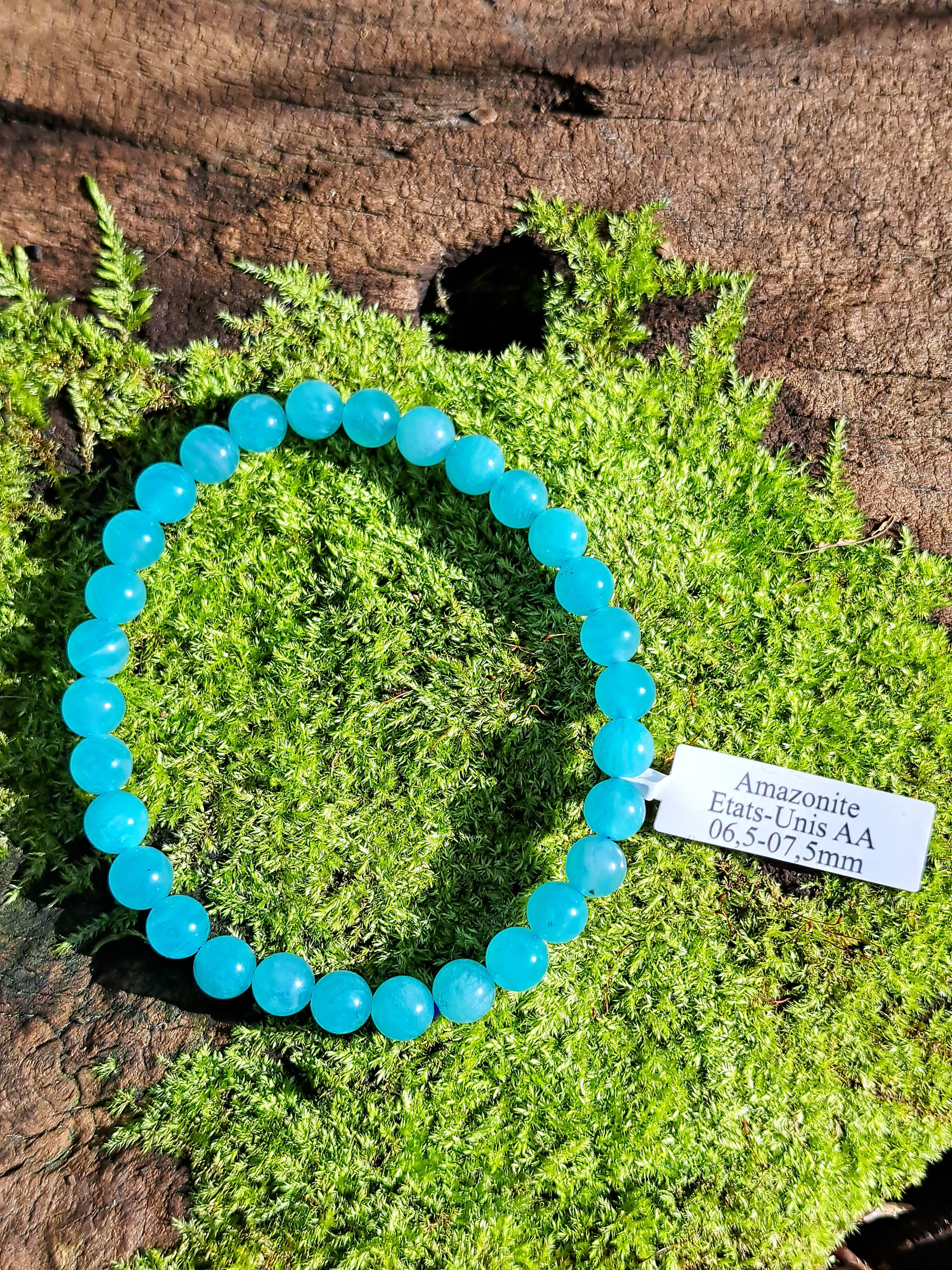 Bracelet Boule 06 mm Amazonite états-unis (06.5-07.5 mm) AA