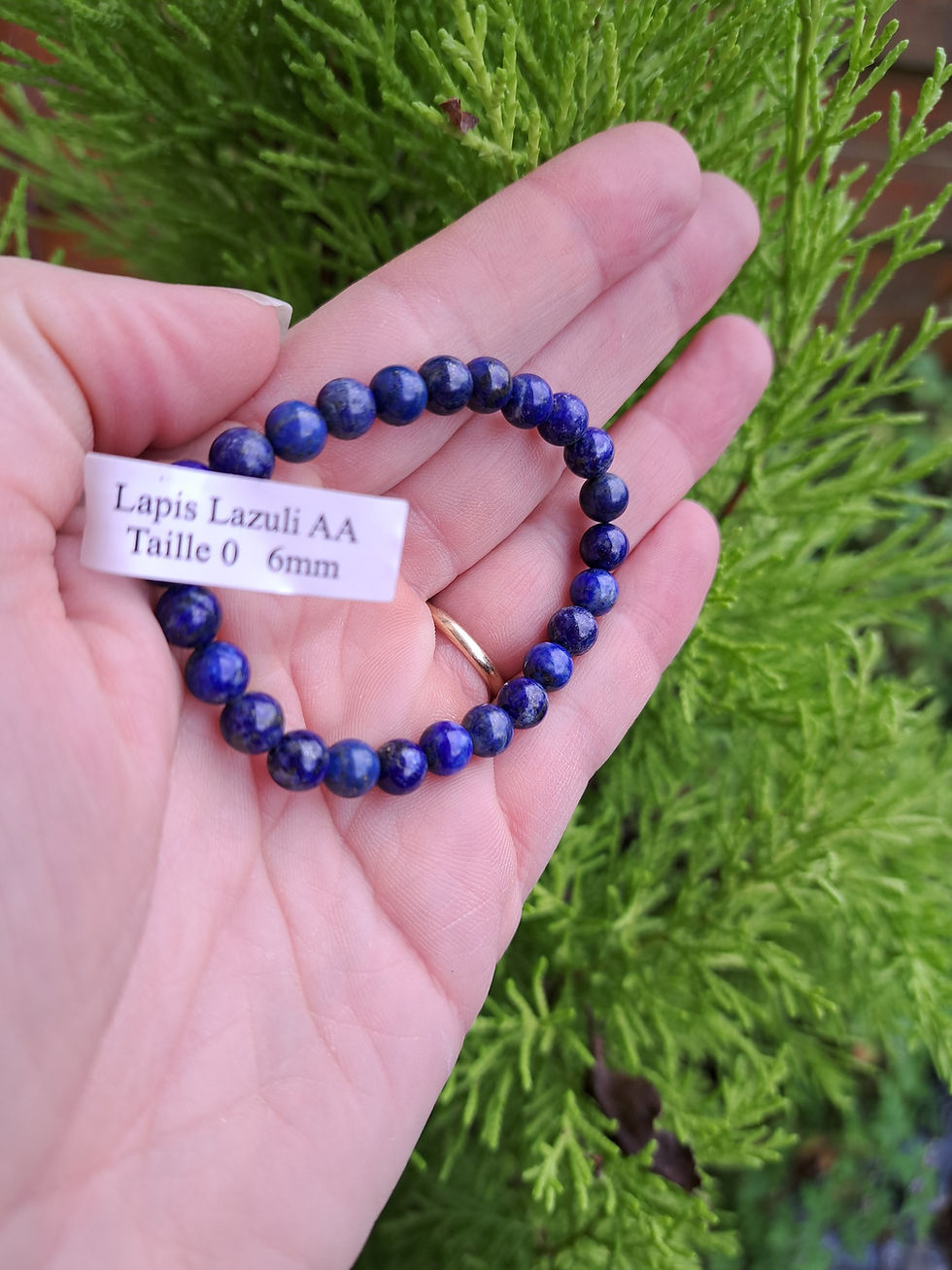 Bracelet Boule Lapis lazuli 6 mm AA