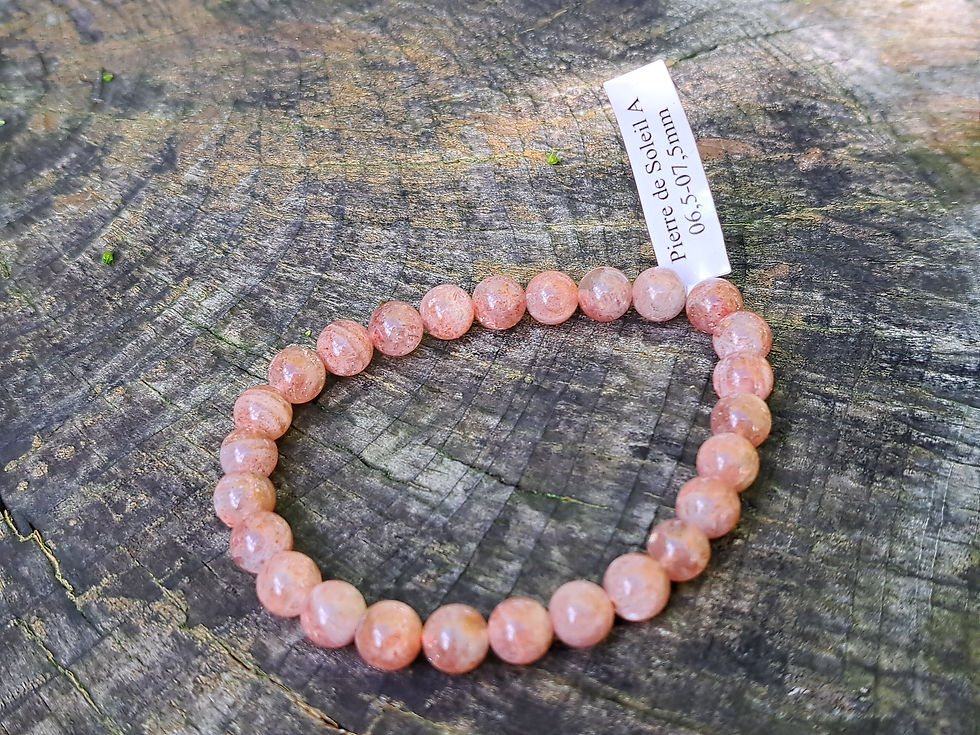 Miniature : Bracelet Boule Pierre de Soleil  6 mm (06.5-07.5mm) A