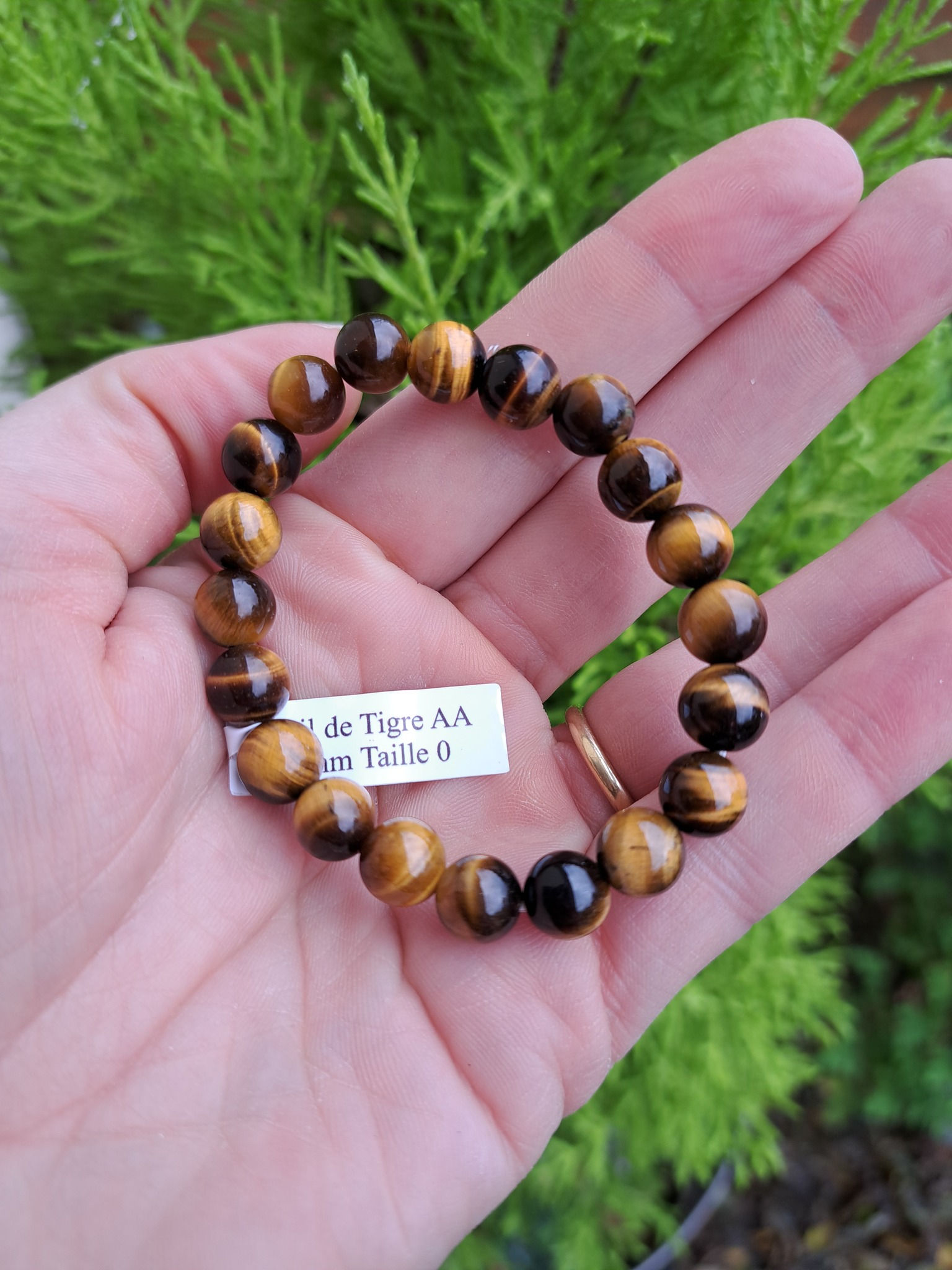 Bracelet Boule Œil de Tigre 8 mm AA