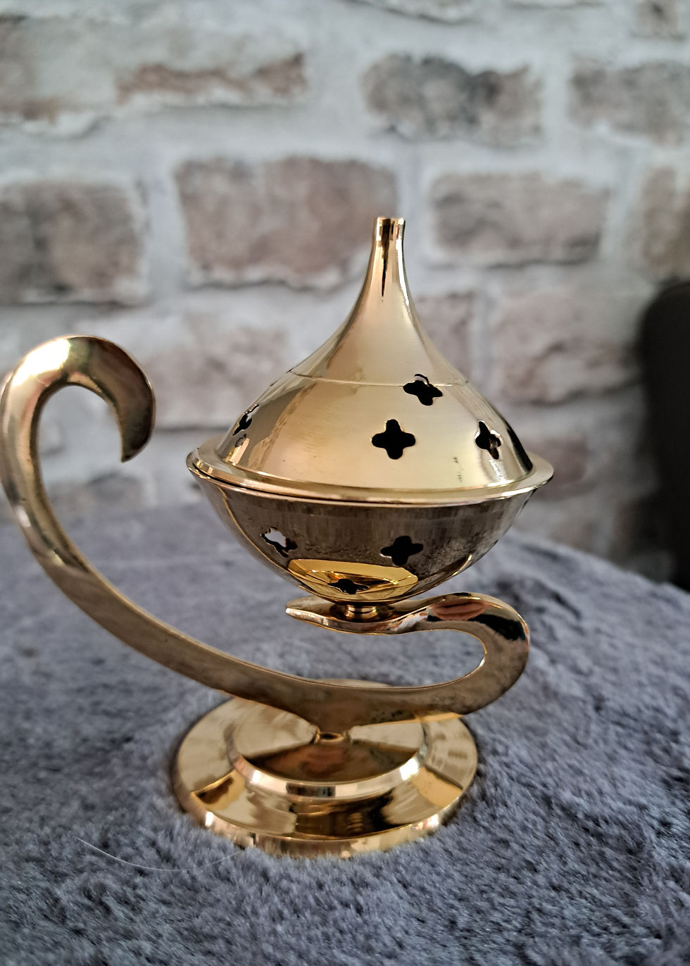 Brûleur Résine Laiton Étoiles 10cm