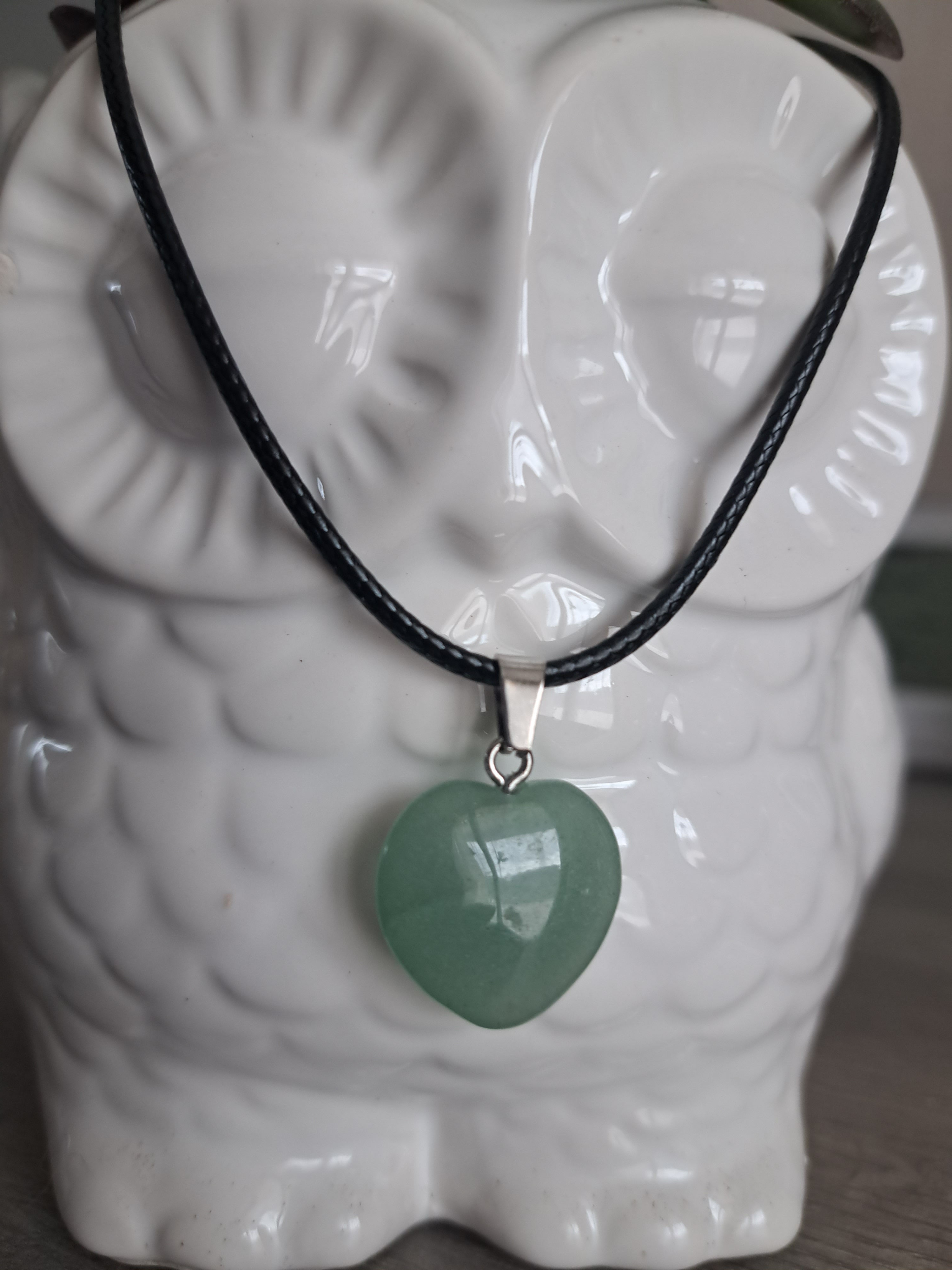 Pendentif Coeur 20 mm Aventurine Verte A