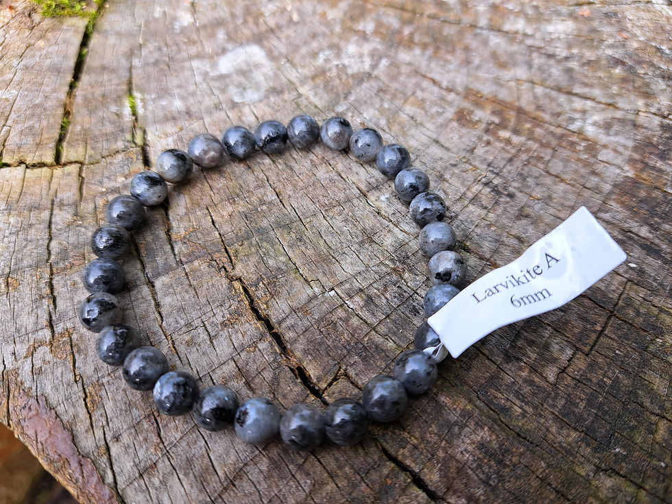 Miniature : Bracelet Boule Larvikite 6 mm A