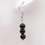 Miniature : Boucles d'Oreilles Boule 06 mm Obsidienne Noire A