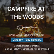 High School Campfire at the Woods' Home