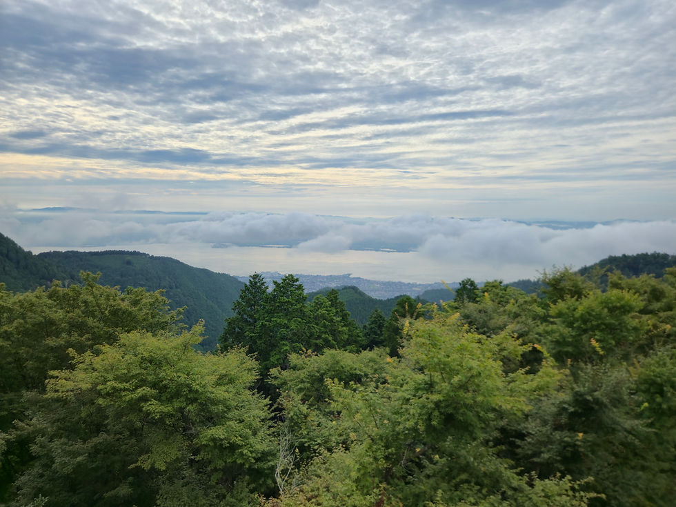 大雨だった琵琶湖花火の翌日の琵琶湖