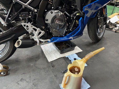 GSX-8Rの初回点検実施