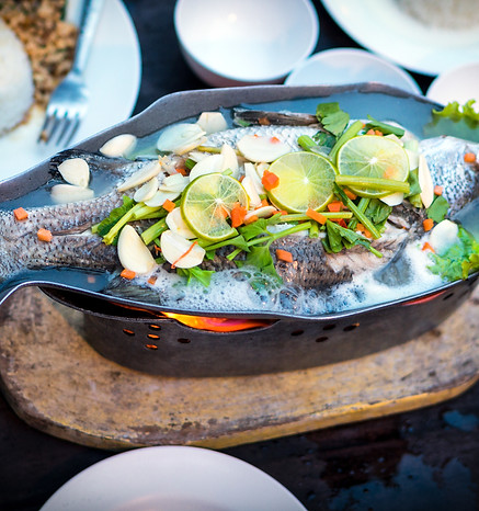 fish served on a plate