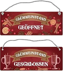 Glühweinstand Schilder