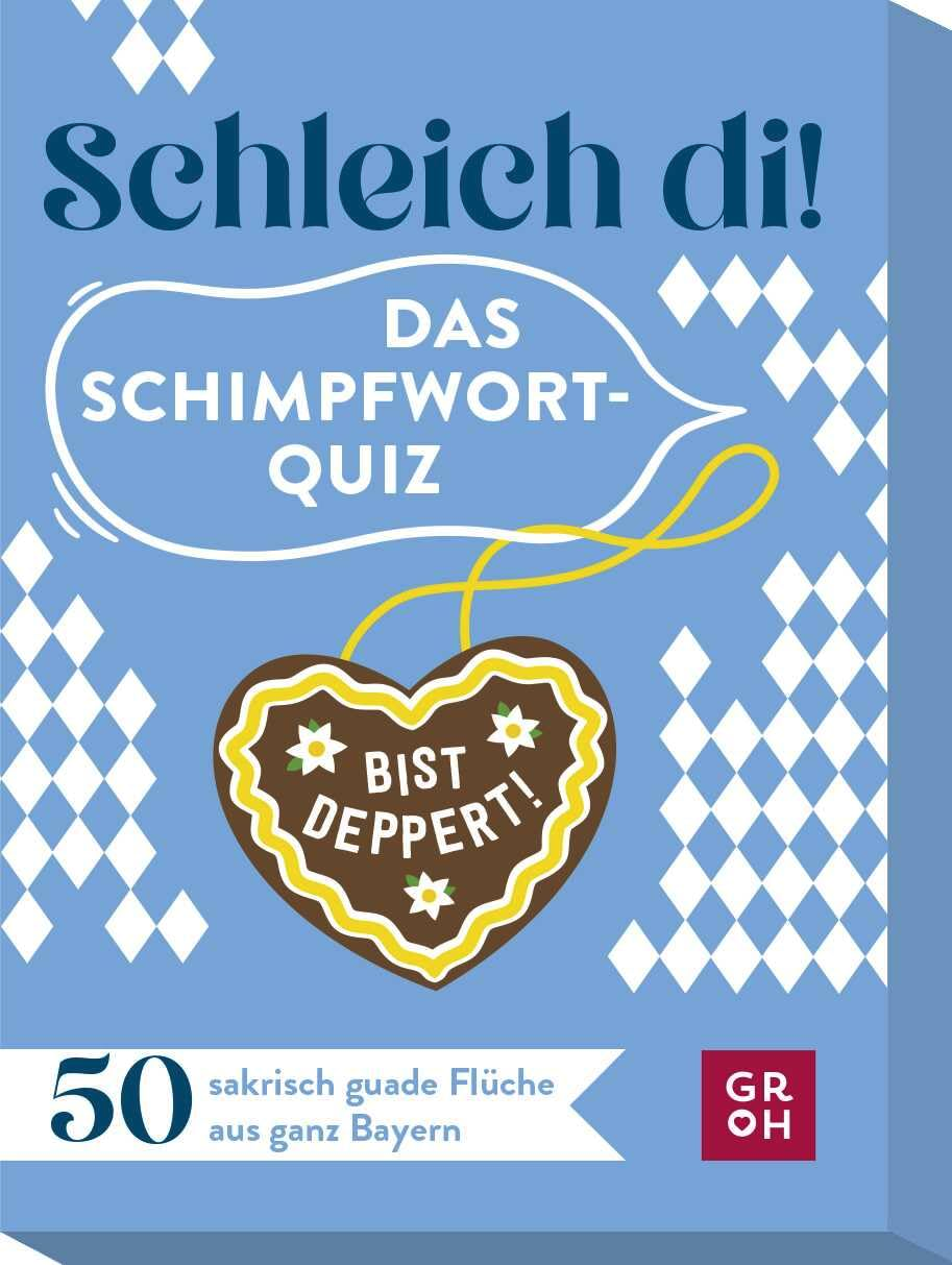 Blaues Schimpfwort-Quiz, Lebkuchenherz Bist deppert!, 50 sakrisch guade Flüche, GRÜH.
