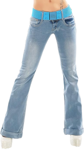 Hüftjeans für 90s Outfit Idee