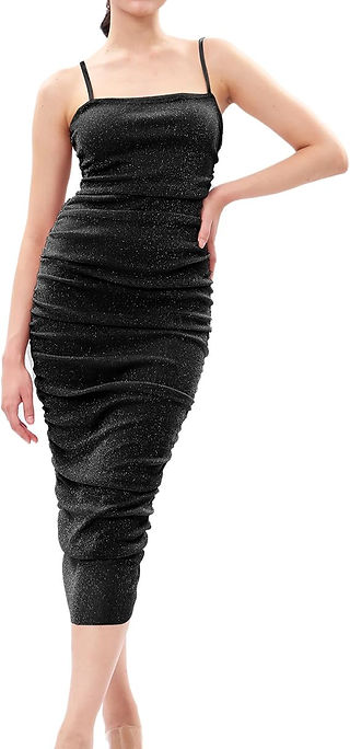 Mesh Kleid mit Glitzer als SIlvester Outfit Damen