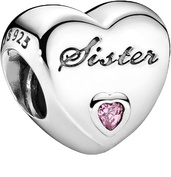 PANDORA Charm Sister-Herz als Geschenk für Schwester