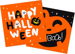 Halloween Servietten als gruselige Tischdeko