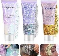 Glitzergel Makeup Karneval