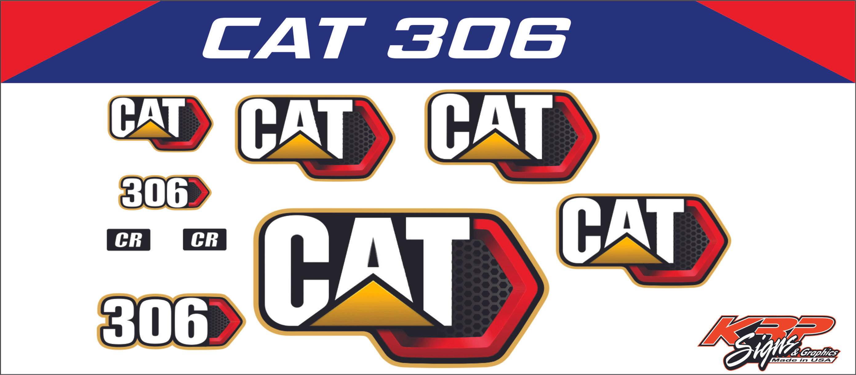 CAT 306 Vinyl Decal Set
